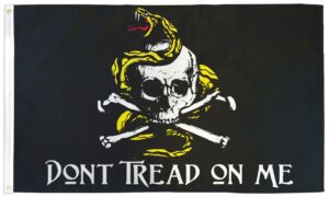 Red Bandana Jolly Roger Pirate Flag – 2x3ft, 100D Polyester, Outdoor Boating Skull Flag