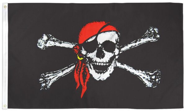 Pirate Red Bandana Flags