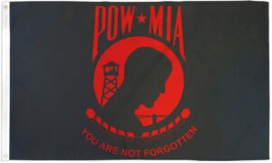POW MIA Red 3x5 Flag