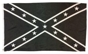 Rebel Black and White 3x5 Flag - Printed