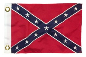 Rebel Confederate Battle Flags - 2-Ply Polyester 12"x18" Boat Flag