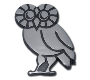 Rice Owl Chrome Car Emblem