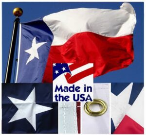 Sewn Nylon Texas Flags - Made in the USA