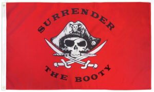 Surrender the Booty Red 3x5 Flag