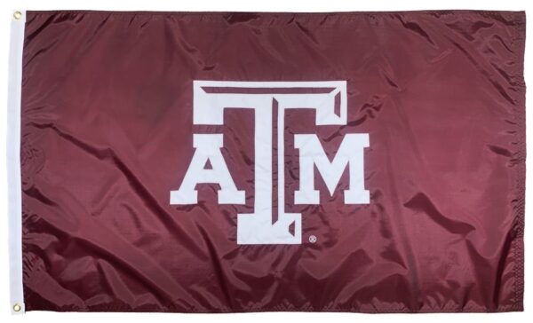 Texas A&M 3D Logo 3x5 Applique Flag