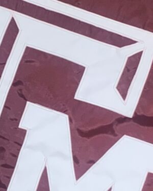 Texas A&M 3D Logo 3x5 Applique Flag Detail