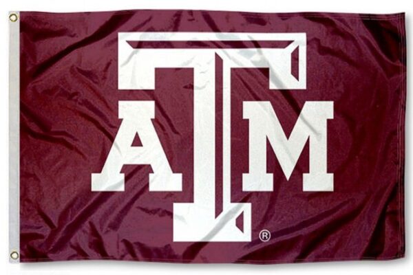 Texas A&M 3D Logo 3x5 Flag