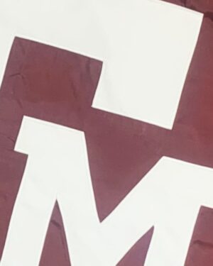 Texas A&M ATM Logo 3x5 Applique Flag Detail