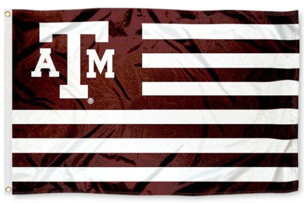 Texas A&M Stripe Style 3×5 Flag - I AmEricas Flags