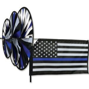 Thin Blue Line Flag Triple Wind Spinner