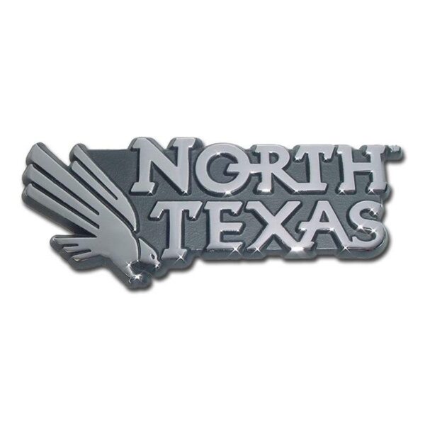 University of North Texas Chrome Car Emblem