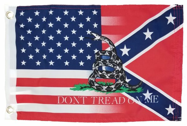 USA Rebel Don't Tread On Me 12x18 Boat Flag
