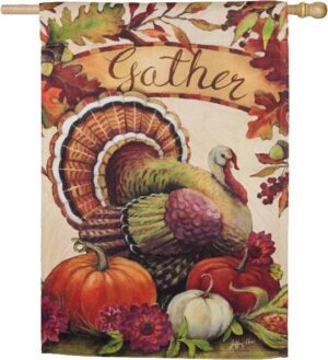 Warm Gathering Turkey Suede Reflections House Flag