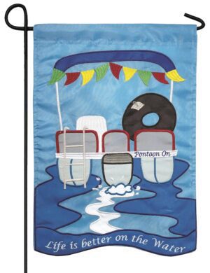 Life is Better on the Water Double Applique Garden Flag