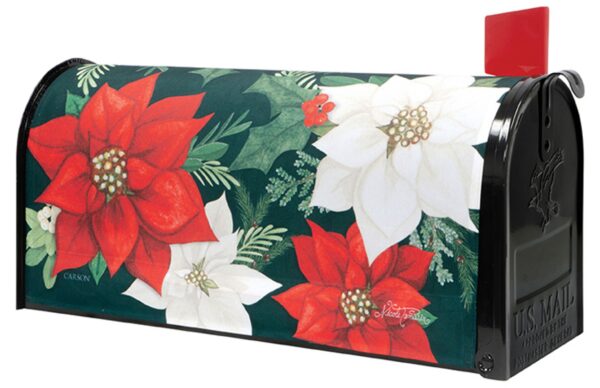 Poinsettia Holidays Nylon Mailbox Cover