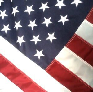 Silver 6ft Spinning Pole and Flag Kit with Printed Stars Detail