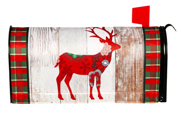 Tis The Season Reindeer Nylon Mailbox Cover