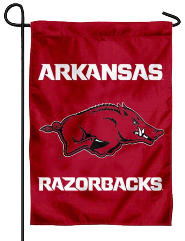 Arkansas Razorbacks Double Sided Garden Flag