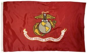 Marine Corps Double Sided 3x5 Flag Embroidered Nylon