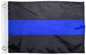 Police Thin Blue Line 12x18 Boat Flag