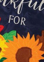 Something to be Thankful for Double Applique Garden Flag Detail 2