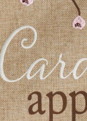 Burlap Cardinals Appear Applique Garden Banner Detail 1