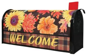 Fall Floral Nylon Mailbox Cover