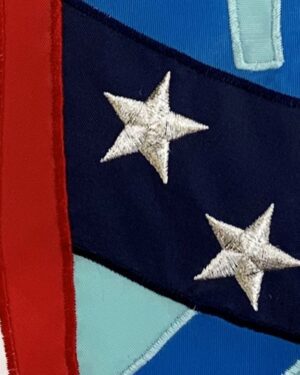 God Bless America Applique House Flag Detail 1