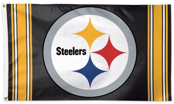 Pittsburgh Steelers Vertical Stripes Deluxe 3x5 Flag