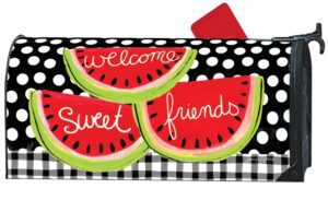Welcome Sweet Friends Watermelon Mailbox Cover