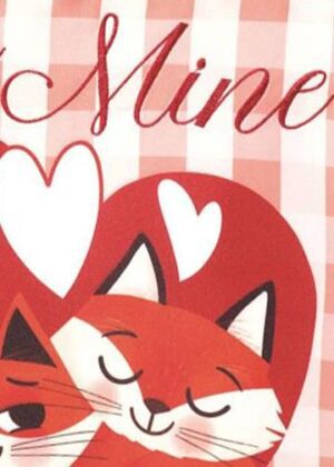 Be Mine Fox Printed Applique Garden Flag Detail 2