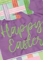 Happy Easter Printed Applique Garden Flag Detail 2