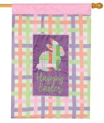 Happy Easter Printed Applique House Flag