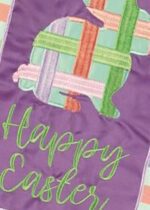 Happy Easter Printed Applique House Flag Detail 1