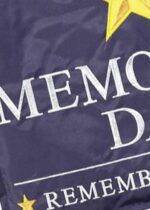 Memorial Day Double Applique Garden Flag Detail 2