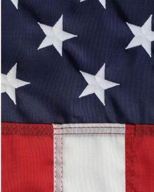 2.5' x 4' 2 Ply Polyester American House Flag with Pole Sleeve Detail