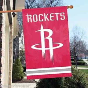 Houston Rockets Logo Applique House Flag