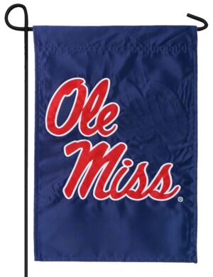 University of Mississippi Applique Garden Flag