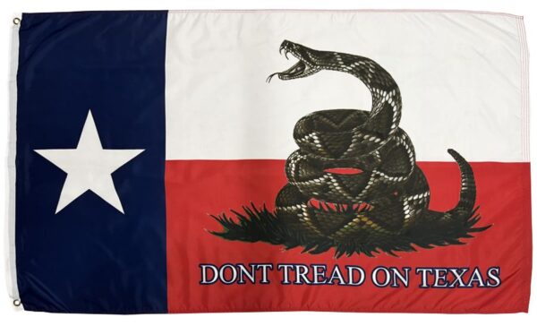Texas Don't Tread On Me Live Snake 3x5 Flag