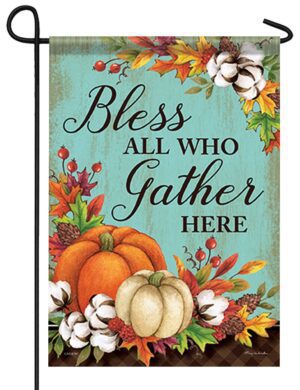 Cotton and Pumpkins Garden Flag