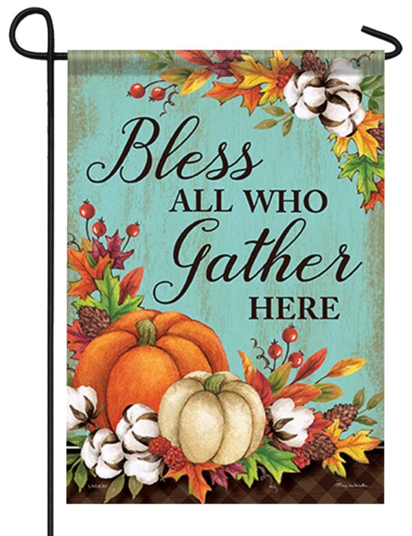 Cotton and Pumpkins Garden Flag