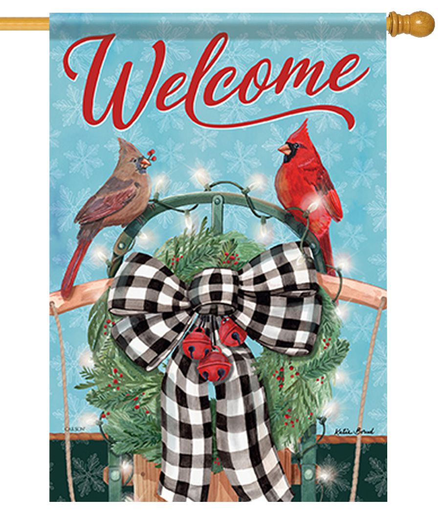 Sled Cardinals House Flag I AmEricas Flags