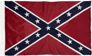 Rebel Confederate Battle 3x5 Flag Sewn Nylon with Pole Sleeve