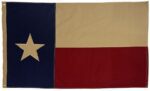 Vintage Tea Stained Texas Flags Sewn Cotton