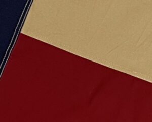 Vintage Tea Stained Texas Flags Sewn Cotton Detail 1