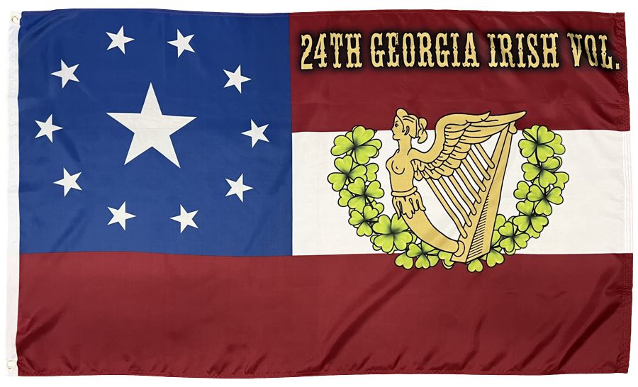 24th Georgia Infantry Regiment Irish Volunteers 3×5 Flag - I Americas Flags