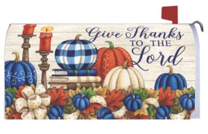 Give Thanks Candles Mailbox Cover