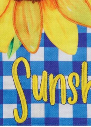 Hello Sunshine Applique Garden Flag Detail 2