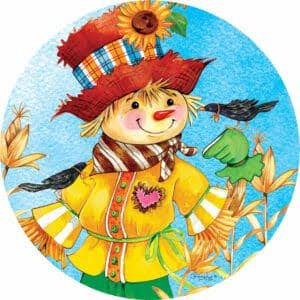Scarecrow Birdhouse Accent Magnet