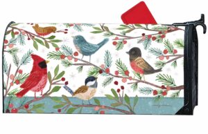Winter Bird Branches Mailbox Cover